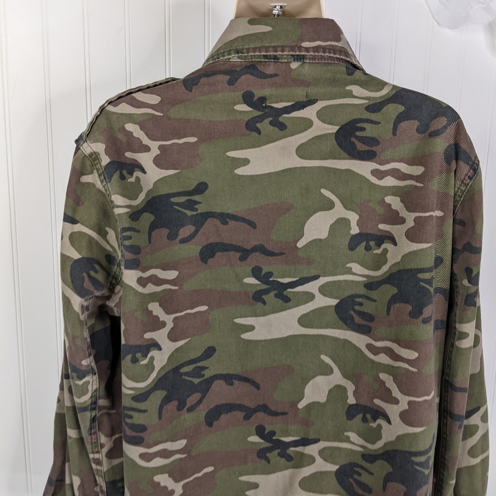 TOPSHOP Camo Field Utility Jacket Sz 4 - Picture 7 of 13